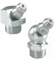 Hydraulic-type grease nipples, angled version 45°